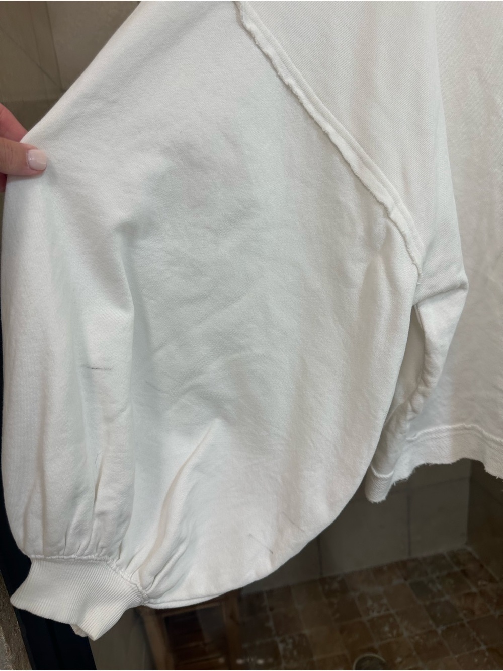Free People White Sweatshirt Sz Medium worn once!!! - Picture 5 of 7